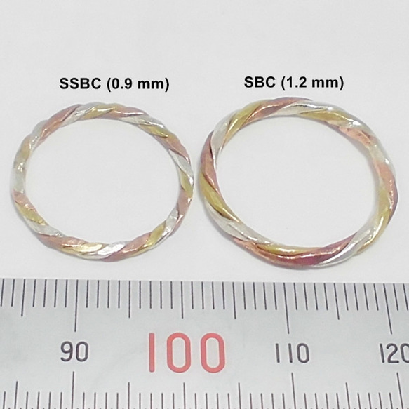 【送料無料！】SSBC (Small Silver Brass Copper Ring) 5枚目の画像