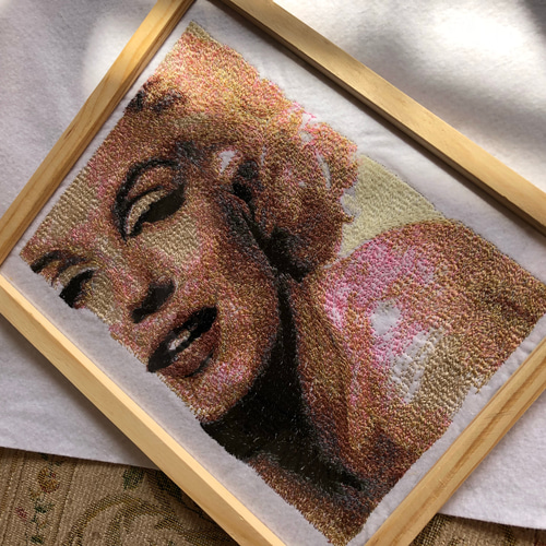 マリリンモンロー 刺繍 インテリア かわいい タペストリー・壁掛け