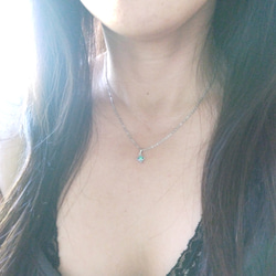 petit square necklace ～ ネックレス スワロフスキー 5枚目の画像