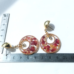 antique roseの秋色ピアス～チタンピアス イヤリング 3枚目の画像