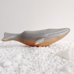 藍鯨 (木製動物鯨魚雕像藍鯨 / 木材 / 動物 / 雕像) 第3張的照片