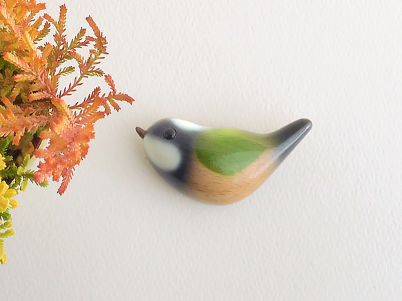 シジュウカラのブローチ【ラッピング付】Brooch of Japanese Tit 1枚目の画像