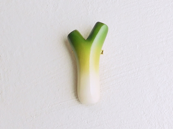 おネギのブローチ【ラッピング付】 Brooch of Japanese leek 2枚目の画像