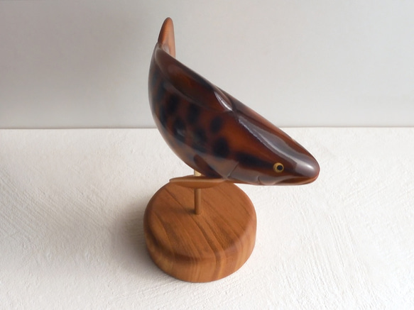 ライギョ  ( 木 魚 snakehead / fish / wood animal figurine ) 5枚目の画像