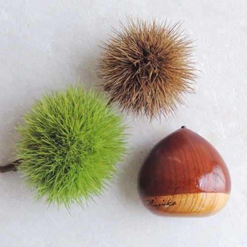 けやきの栗 wooden chestnut その他置物 工房西岡 通販 5785704