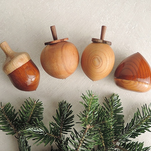 けやきの栗 wooden chestnut その他置物 工房西岡 通販 5785704