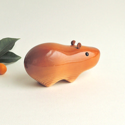 カピバラ （木・動物・置物） Capybara / wooden animal / figurine 2枚目の画像