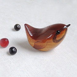 ミソサザイ （木・鳥・動物・置物） wren / wooden bird / animal 3枚目の画像