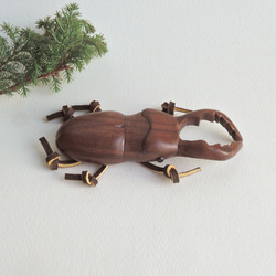 ミヤマクワガタ (★台付き)   Mountain Stag Beetle / wood crafts 3枚目の画像