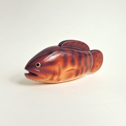 ライギョ ミニ ( 木 魚 置物 snakehead / fish / wood animal / figurine ) 1枚目の画像