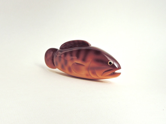 ライギョ ミニ ( 木 魚 置物 snakehead / fish / wood animal / figurine ) 2枚目の画像