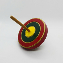 木製手作り 伝統工芸品 姫路独楽（ひめじこま）「姫こま 赤」 おもちゃ