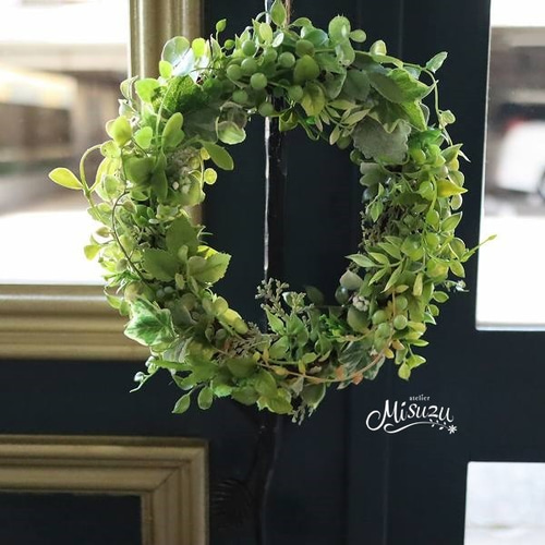 特集掲載』ナチュラル グリーンリース インテリア 玄関リース