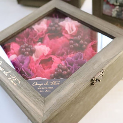バスフラワー 木製BOX お花のかたちの入浴剤 ソープフラワー お祝い 送別 敬老の日 フローラル 3枚目の画像