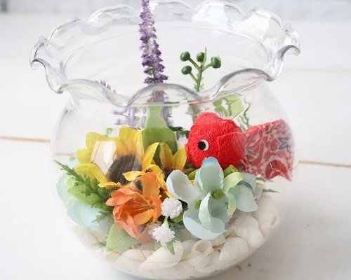オメガ様オーダー専用ページ　アクリル金魚鉢フラワーアレンジ　大1 小4 オメガ様オーダー専用ページ アクリル金魚鉢フラワーアレンジ 大
