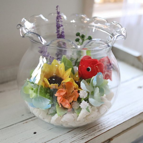 オメガ様オーダー専用ページ　アクリル金魚鉢フラワーアレンジ　大1 小4 楽天市場】【楽天ランキング1位入賞】金魚鉢 アクリル水槽 透明 メダカ