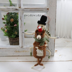 【クマのみ】あったかマフラーを纏ったクマ　バディ　ディスプレイ　プチギフト　クリスマス　 6枚目の画像