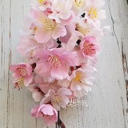 『特集掲載』桜サクラの花簪　前撮り　パーティ　七五三　成人式　ヘッドドレス　さくらの宴 4枚目の画像