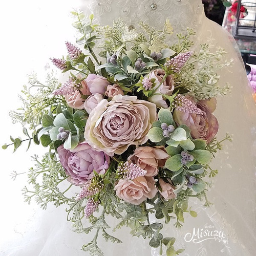 花束 ブライダル 海外ウェディング ナチュラル ガーデン 撮影 ローズ