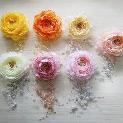 *misuzu*ふんわりラナンの可愛い春色コサージュ（イエロー） 結婚式 卒業式 入学式 薔薇　ローズ 10枚目の画像