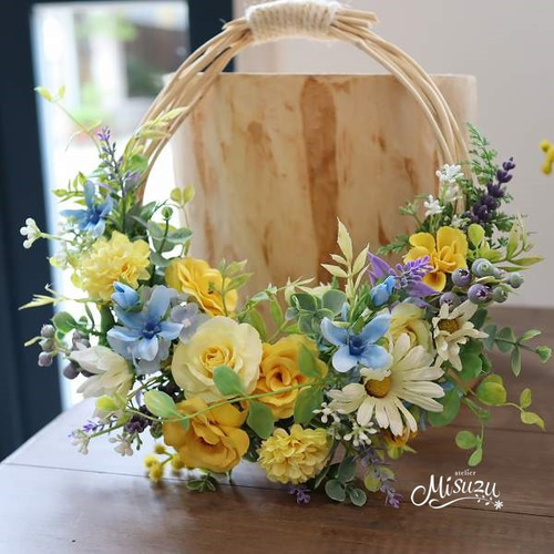 misuzu* 優しい小花系ナチュラルリース 玄関 ブライダルウェルカム