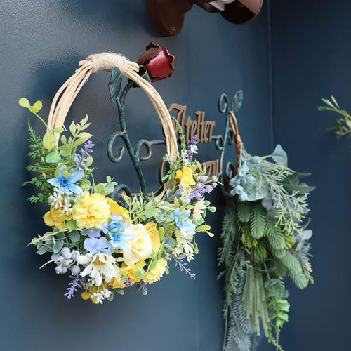 misuzu* 優しい小花系ナチュラルリース 玄関 ブライダルウェルカム