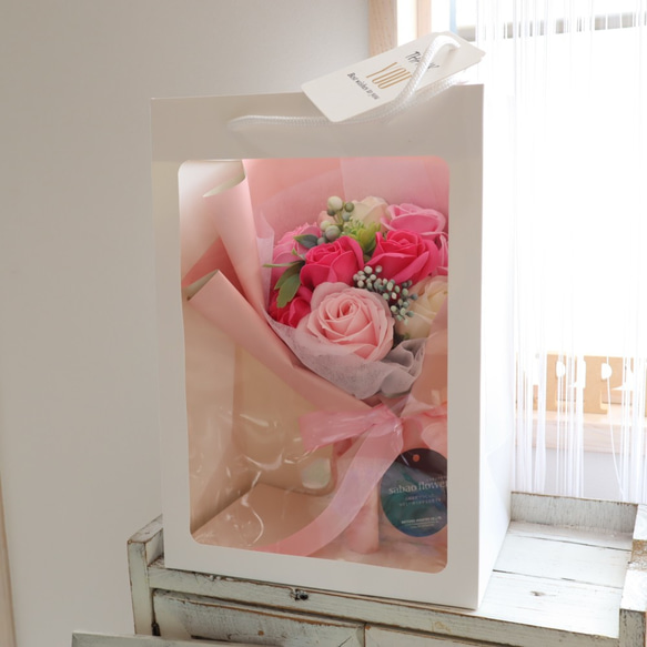 優しく香るアロマのお花　ソープフラワー　母の日　お祝い　出産　送別　誕生日　お見舞　 8枚目の画像