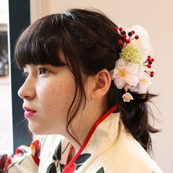 桜ハンドメイド2024 桜さくらの髪飾り１０パーツ　成人式　前撮り　袴　謝恩会　入学式 6枚目の画像