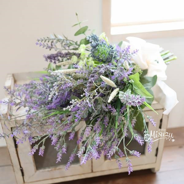 ラベンダー　草花系　スワッグ　前撮り　2次会　海外ウェディング　ロケ撮影