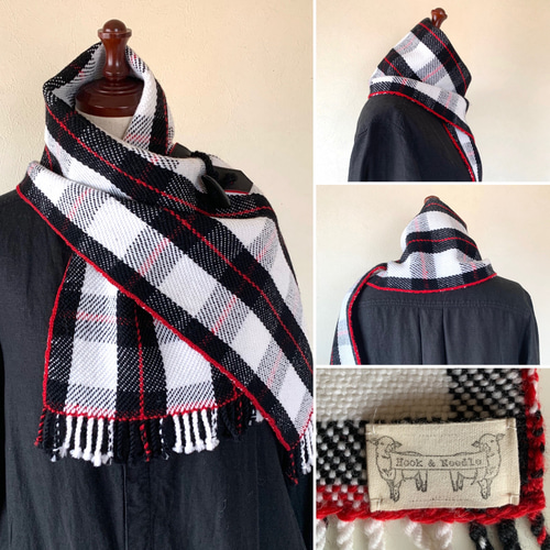 エルメス　黒と赤のチェック柄マフラー 楽天市場】エルメス チェック柄 マフラー カシミヤ レディース 【中古