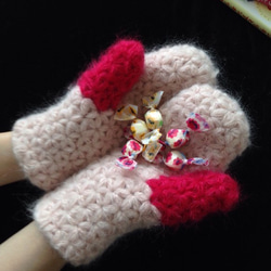 ピンクのミトン☆pink mittens 2枚目の画像