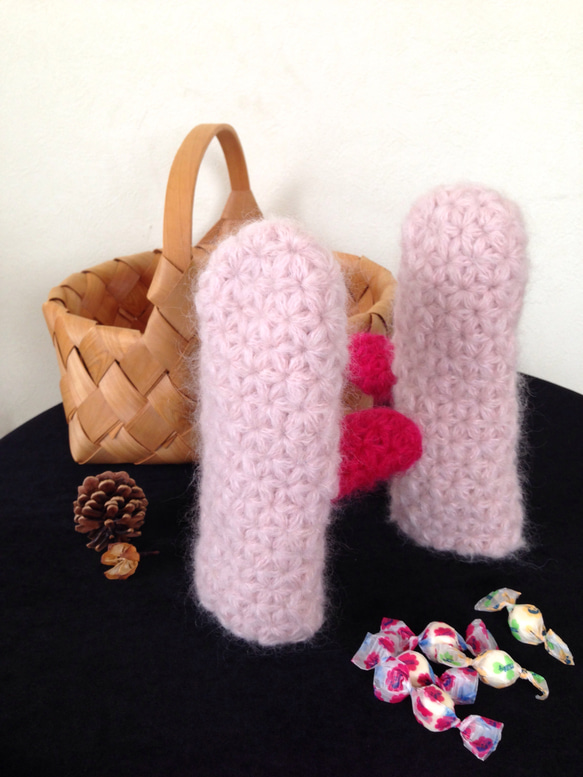 ピンクのミトン☆pink mittens 5枚目の画像