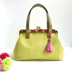 ミナペルホネン　がま口　バンブーバッグ　着物バッグ　浴衣バッグ　ウィリアムモリス ミナペルホネン がま口 バンブーバッグ 着物バッグ 浴衣バッグ