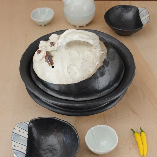 2人～3人用ふくろう土鍋　do53　和食器 陶芸 美濃焼 すき焼き 湯豆腐 シチュー グラタン 結婚祝い 素敵 贈り物