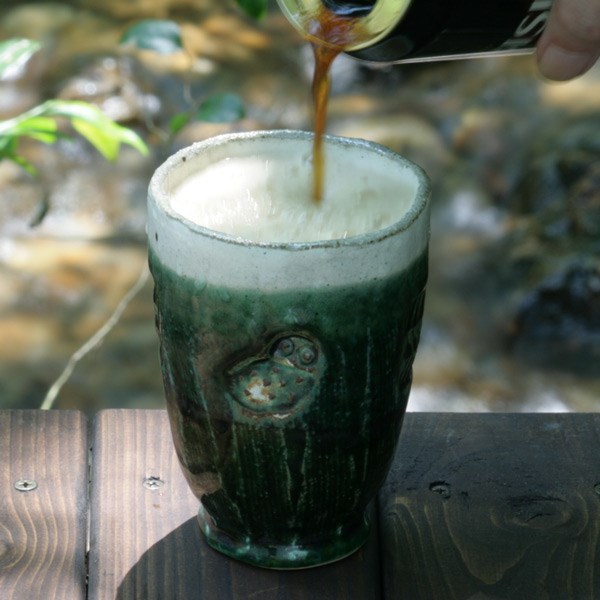 【織部 フリーカップ】 b5 父に日 母の日 焼酎 美濃焼 陶芸 ビール 素敵 プレゼント 手作り 贈り物 結婚祝い