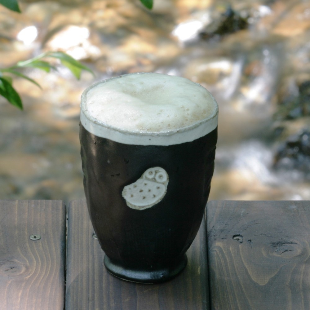 【黒釉 フリーカップ】　b6  父に日 母の日 焼酎 美濃焼 陶芸 ビール 素敵 プレゼント 手作り 贈り物 結婚祝い