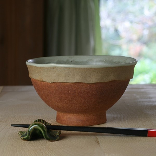 【焼き締め2色どんぶり】ｄ16