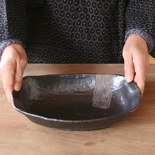 楽天市場】陶器 磁器 陶磁器 【 花網楕円鉢】 花網文 呉須 赤絵