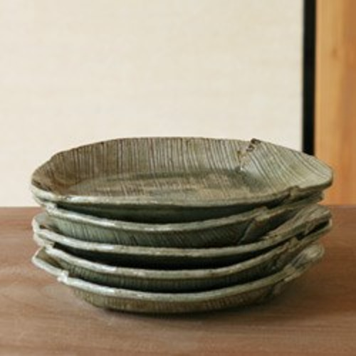 灰釉銘々皿 灰釉銘々皿