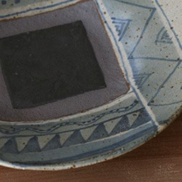 【ゴス模様+黒釉盛り皿】S79 パスタ・カレー 美味しい 人気 おしゃれ 素敵 かわいい 誕生日 プレゼント 陶芸 4枚目の画像
