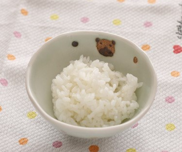 【子供の食器ご飯茶碗 くま】KO7 おしゃれ 出産祝い 内祝い 可愛い 食い初め 誕生日 プレゼント 孫 お友達 陶芸 1枚目の画像