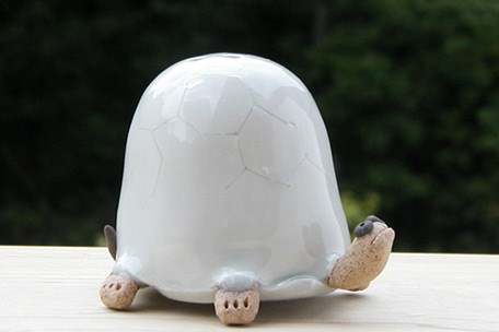 【塩・コショウ入れ カメ】CYU1　調味料入れ 薬味 置物 塩 コショウ かわいい モダン 素敵 おしゃれ 陶芸