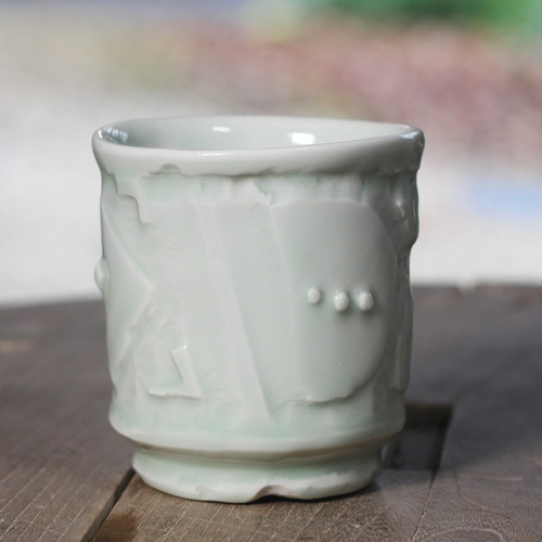 磁器幾何学模様湯のみ】YU40 美濃焼 母の日 父の日 敬老の日 結婚祝い