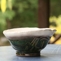 確認用　陶芸　焼物　片口　粉引　ボウル 大鉢　銘あり　窯元　直径23cm 0_1700681a31e68c42459af10f2863
