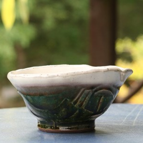 織部・粉引き 片口鉢】h13 煮物 盛り鉢 取り鉢 おしゃれ 素敵