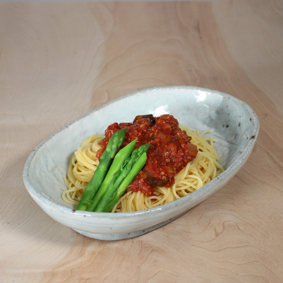 長石釉 カレーパスタ鉢】h22 和食器 陶芸 美濃焼 粉引き パスタ皿