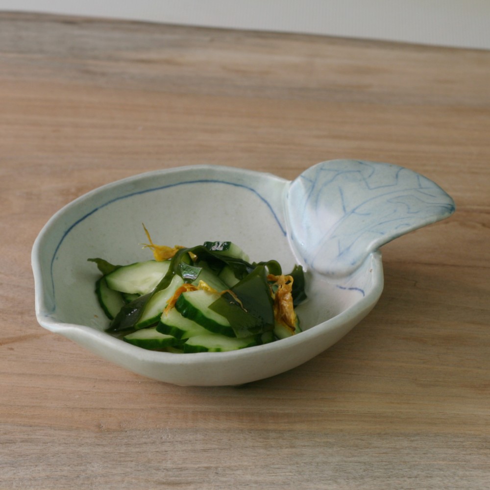 スリムシェイデイ　京焼　染付芙蓉手輪花小鉢　10客　新品未使用　和鳳作