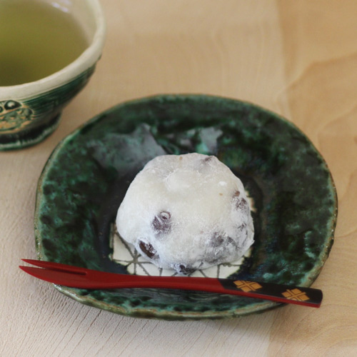 織部焼　小皿　美濃焼 織部+粉引模様小皿 S114 和食器 陶芸 美濃焼 織部焼き 取り皿 銘銘皿