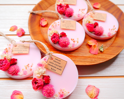 ＃３８９ アロマキャンドルサシェʚïɞ.•・ CITTA アロマ ワックスサシェ ギフトボックス キャンドル風 観賞