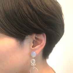 clear  earrings 3枚目の画像